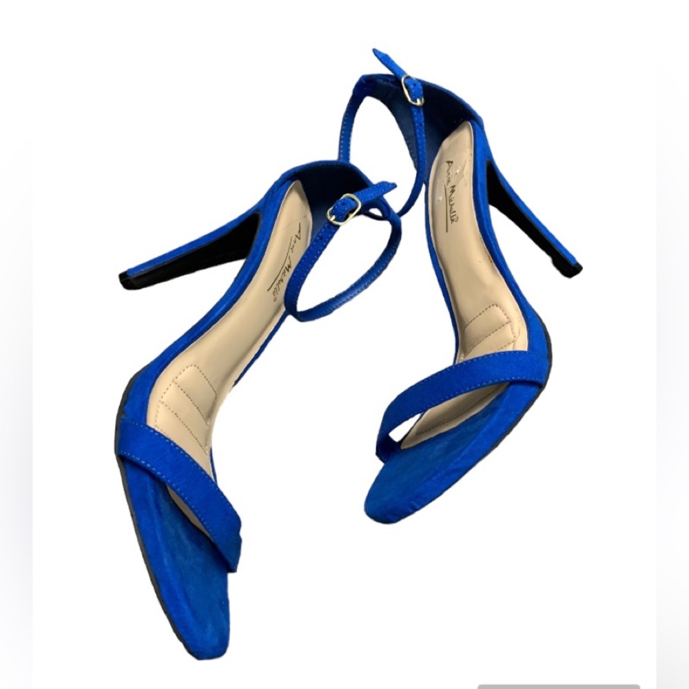 Anne Michelle Royal Blue “Sugarlove” Sandals Ankle Strap Party Prom  Sz 8.5. EUC
